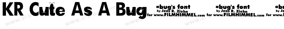 KR Cute As A Bug字体转换